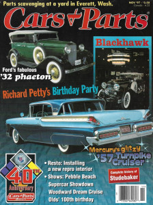 CARS & PARTS 1997 NOV - BLACKHAWK, '32 FORD PHAETON, '57 MERC, STUDEBAKER HIST